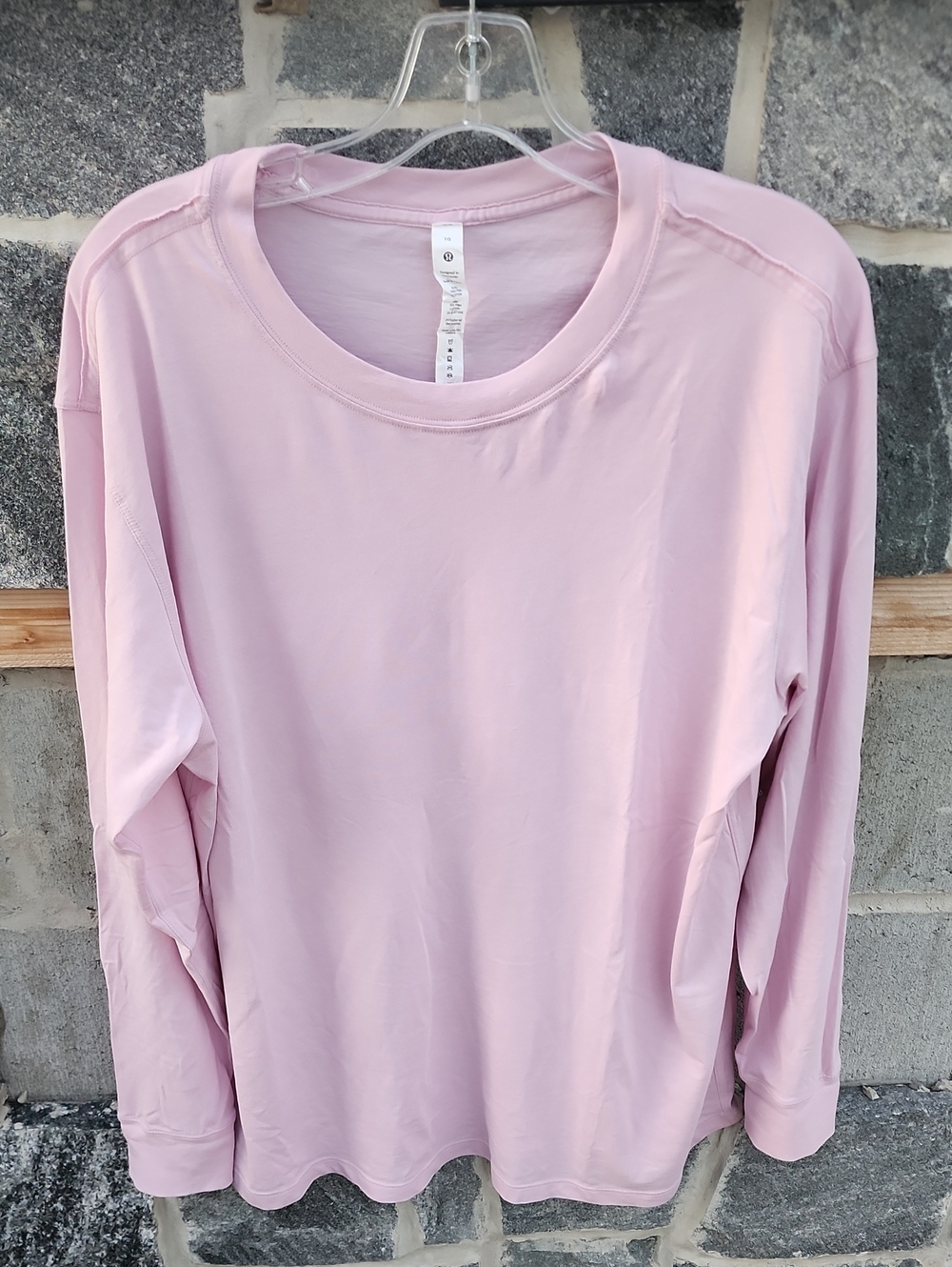 Lululemon All Yours Light Pink Women’s Long-Sleeve Shirt Size 10